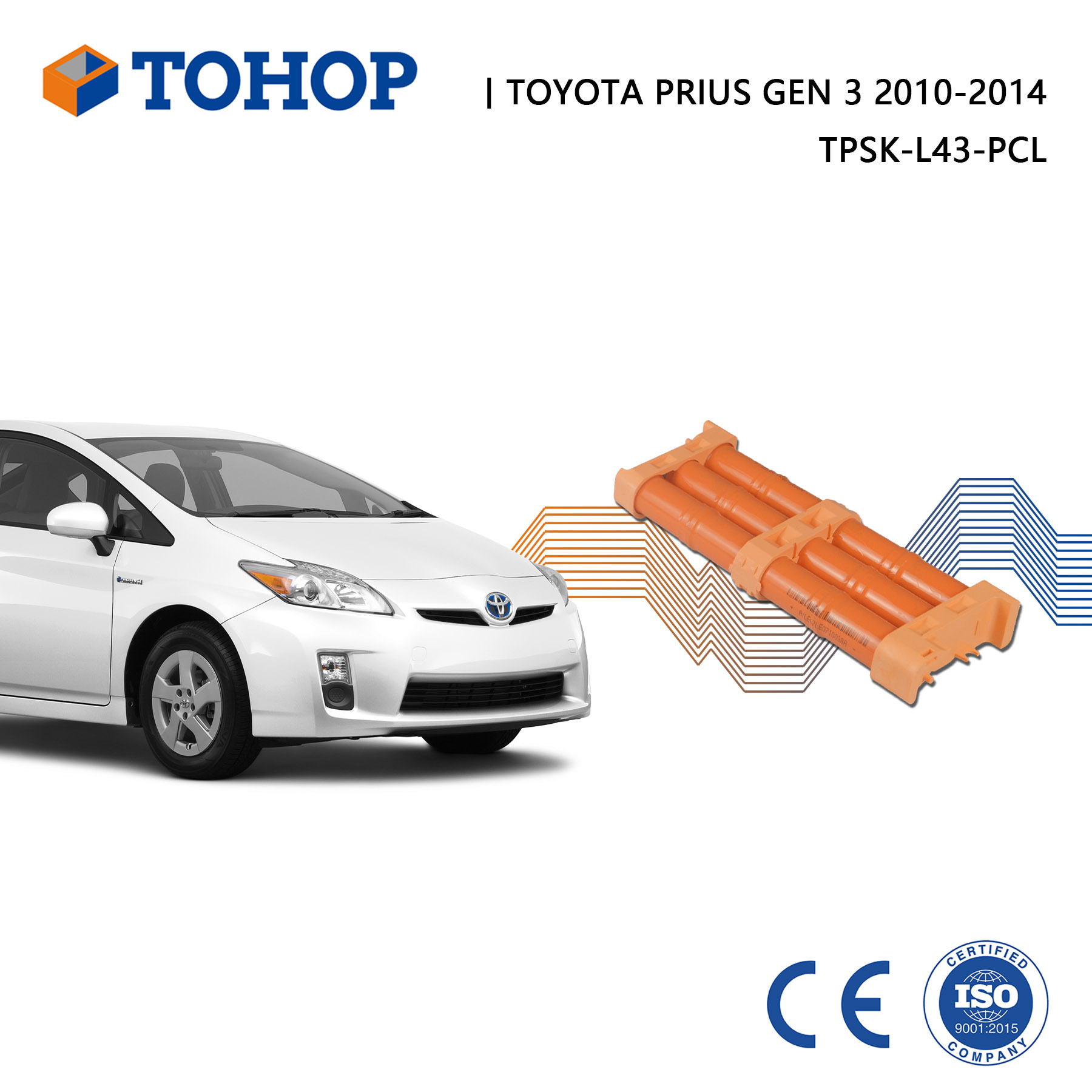 Remplacement de batterie de voiture hybride Ni-MH 6500mAh 201.6V d'usine de Chine pour Toyota PRIUS 3rd 2010-2014