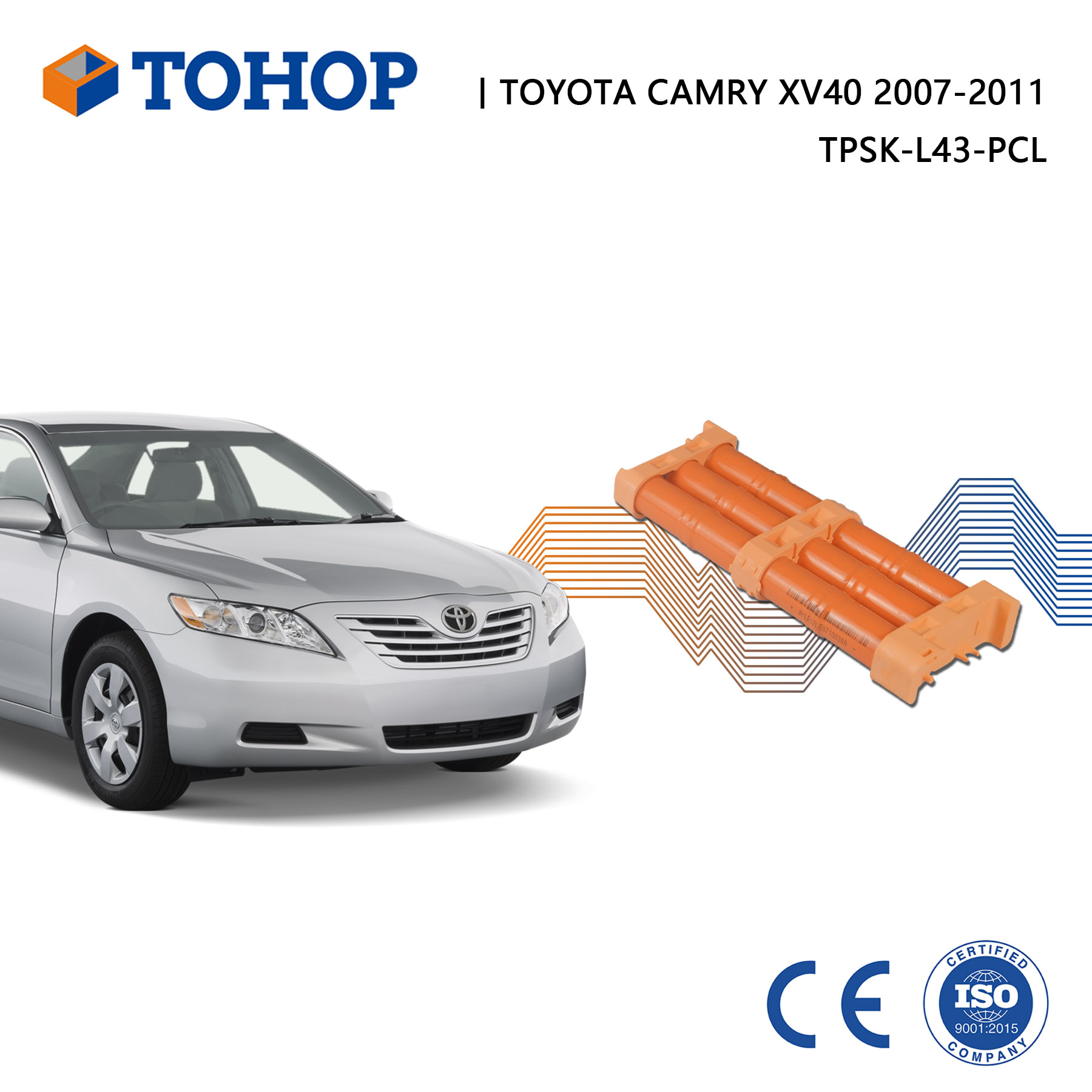 Remplacement de la batterie hybride Toyota 6th Camry XV40 Nimh 14.4V 6.5Ah 2007-2011